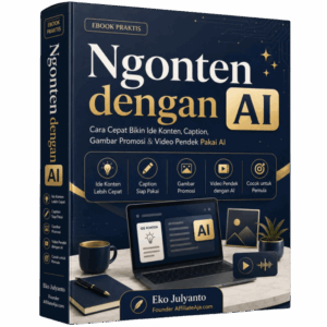 Mockup Ebook Ngonten dengan AI